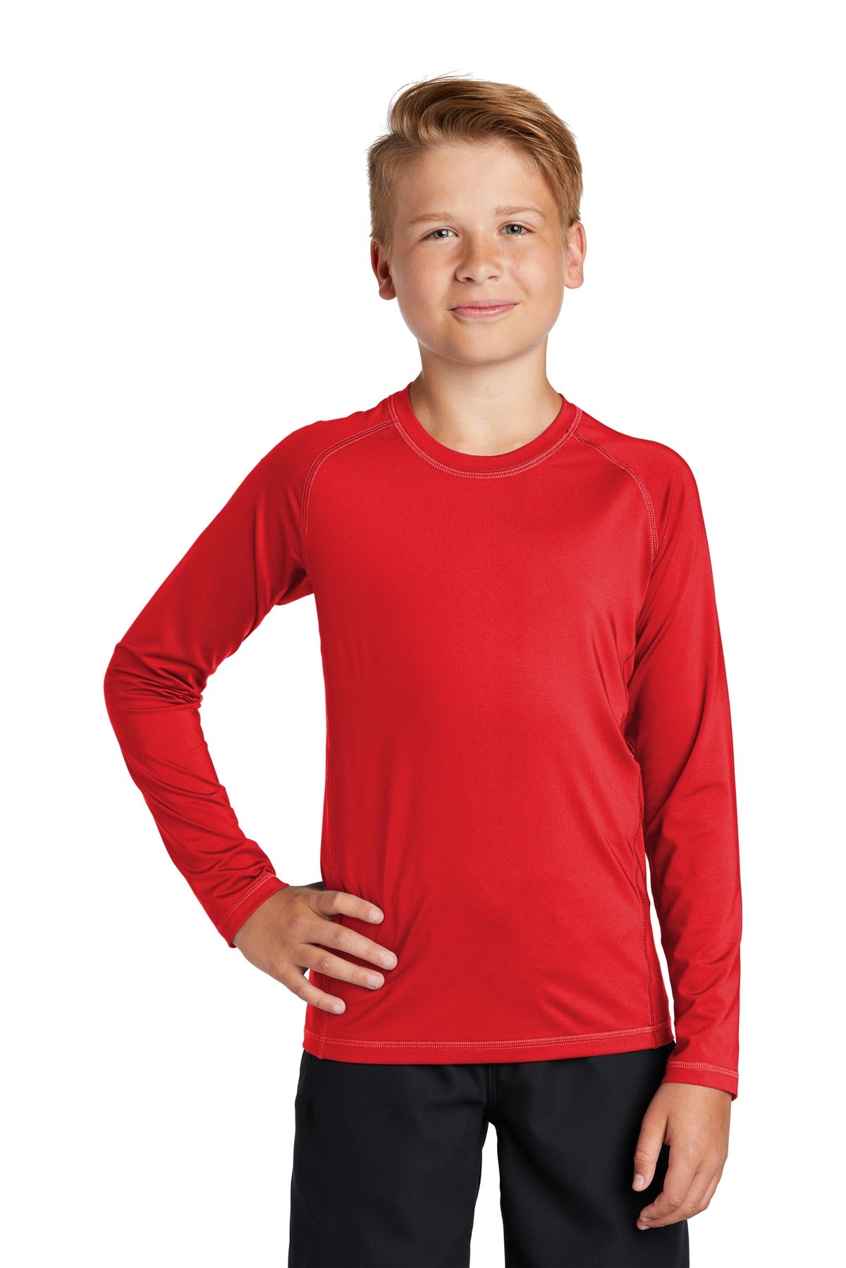 Sport-Tek Â® Youth Long Sleeve Rashguard Tee. YST470LS