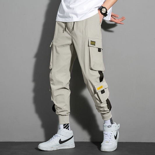 New Streetwear Men's Multi Pockets Cargo Harem Pants Hip Hop Casual Male Track Pants Joggers Trousers Fashion Harajuku Men Pants