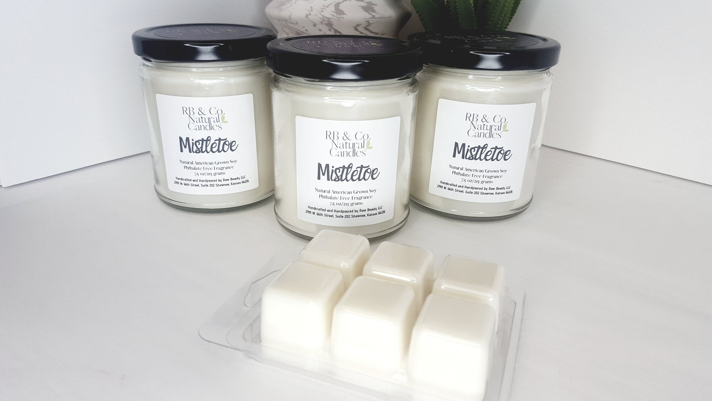 Mistletoe Natural Soy Candle | Hand-Poured and Hand-Crafted