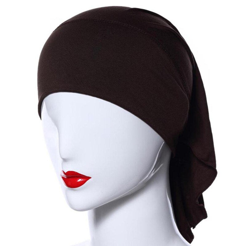 Women Muslim Hijab Caps Soft Comfort Inner Islamic Under scarf Hats Ethnic