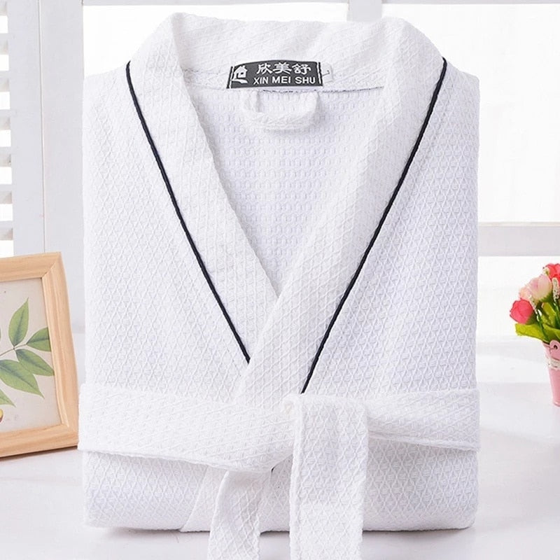 Spring Towel Bathrobe Men 100% Cotton Sleepwear Kimono Bath Robes Unisex