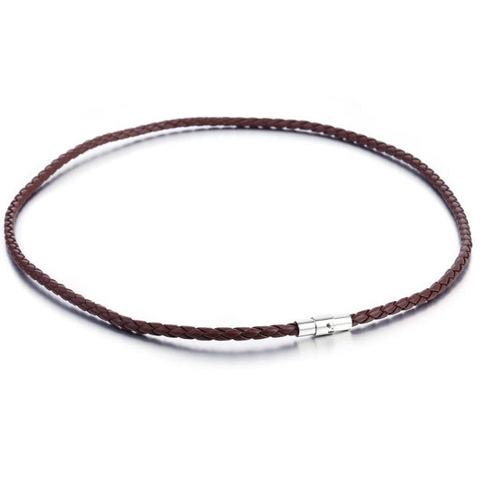 Leather Necklace Choker for Men Women Black Brown Rope Choker Necklaces