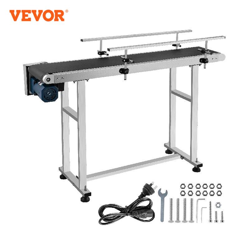 VEVOR 150 CM PVC Conveyor Belt Machine 59''x 7.8'' With Stainless Steel Adjusta