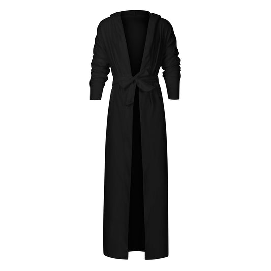 Men's Winter Lengthened Plush Shawl Bathrobe Home Clothes Long Sleeve Robe