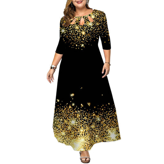 Plus Size 5Xl Party Dress Elegant Summer Maxi Dresses Womens 2023 Crew