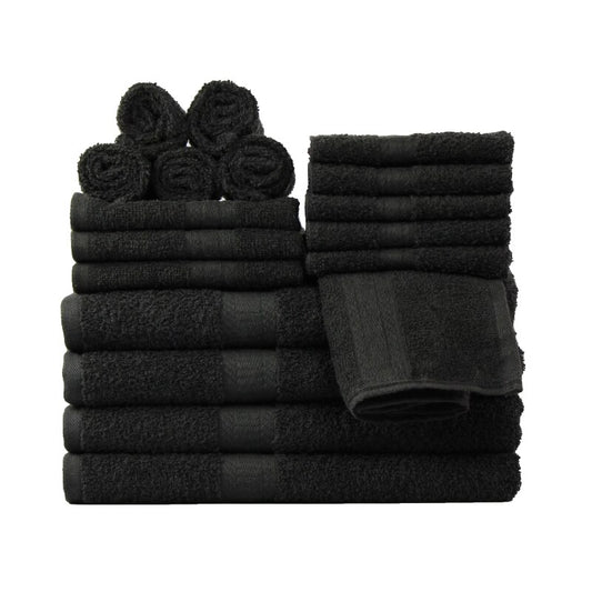 Mainstays Solid 18-Piece Bath Towel Set Towels