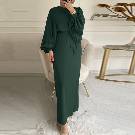 Women Spring Muslim Dress 2023 Spring Long Sleeve Casual Muslim Robe