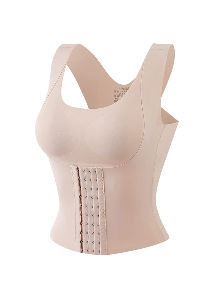 3-in-1 Waist Buttoned Bra Shapewear Seamless Shapewear for Women Women's