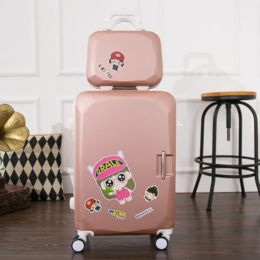 TRAVEL TALE 20" Abs Travel Suitcase Bag Spinner Hard Side Trolley Travel Luggage Set With Handbag