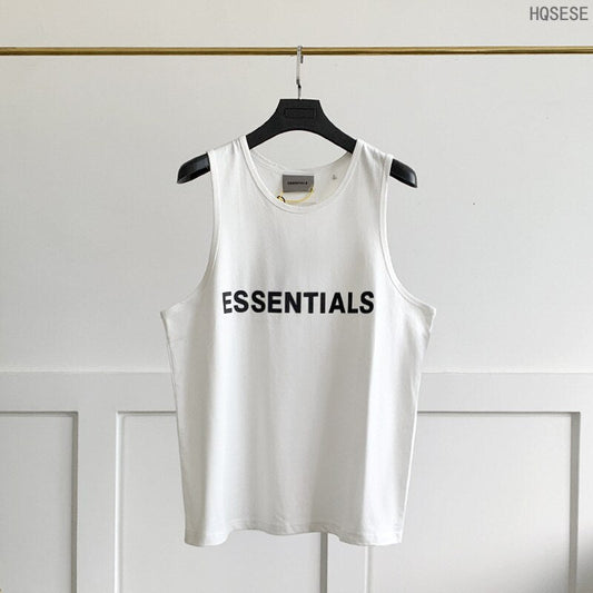 Essentials Tank Tops for Man 100% 1:1 Women's Oversized Vest Rubber Letters Man Sleeveless Shirt Summer Basketball Uniform