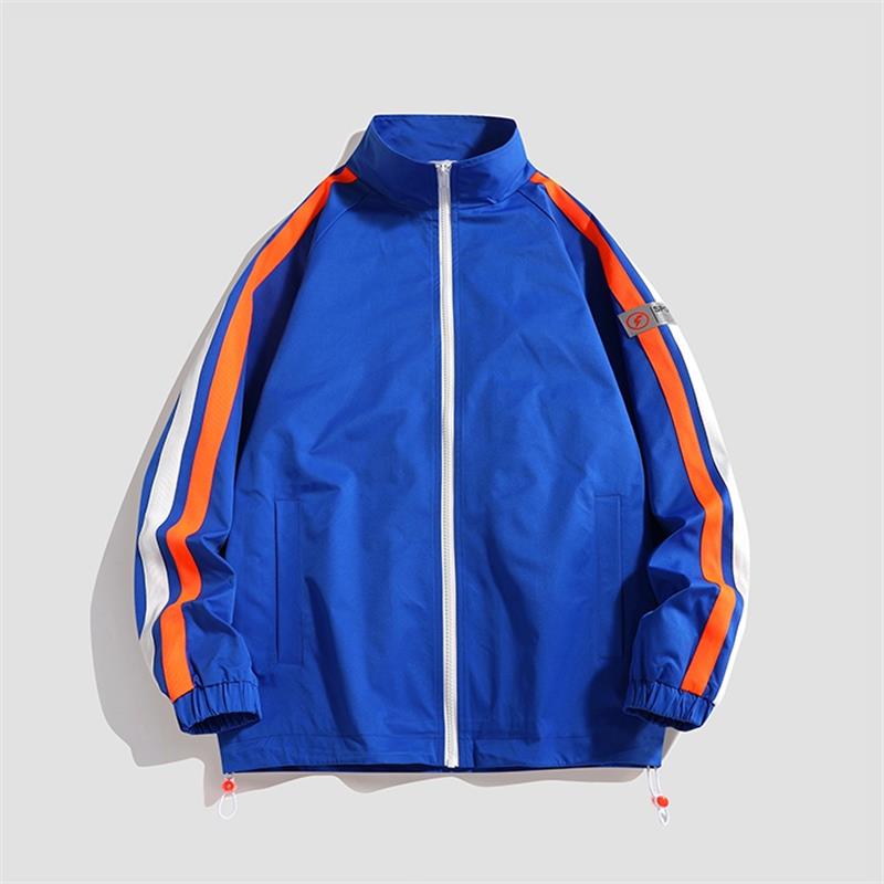 Jacket Male Couple Casual Outerwear 2021 New Spring Autumn Solid Color Fashion Stand-Up Collar Sports Trend Jacket Men's Women's