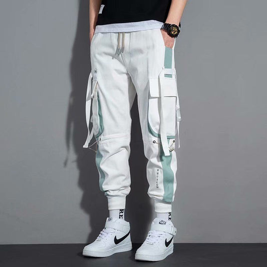 New Streetwear Men's Multi Pockets Cargo Harem Pants Hip Hop Casual Male Track Pants Joggers Trousers Fashion Harajuku Men Pants