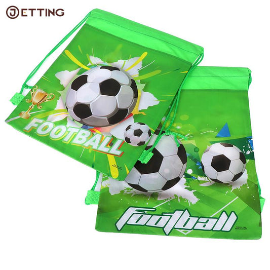 1pcs Soccer Drawstring Bundle Pocket Green Football Backpack Polyester Men Shoulder Travel Storage Bag Draw String Bags